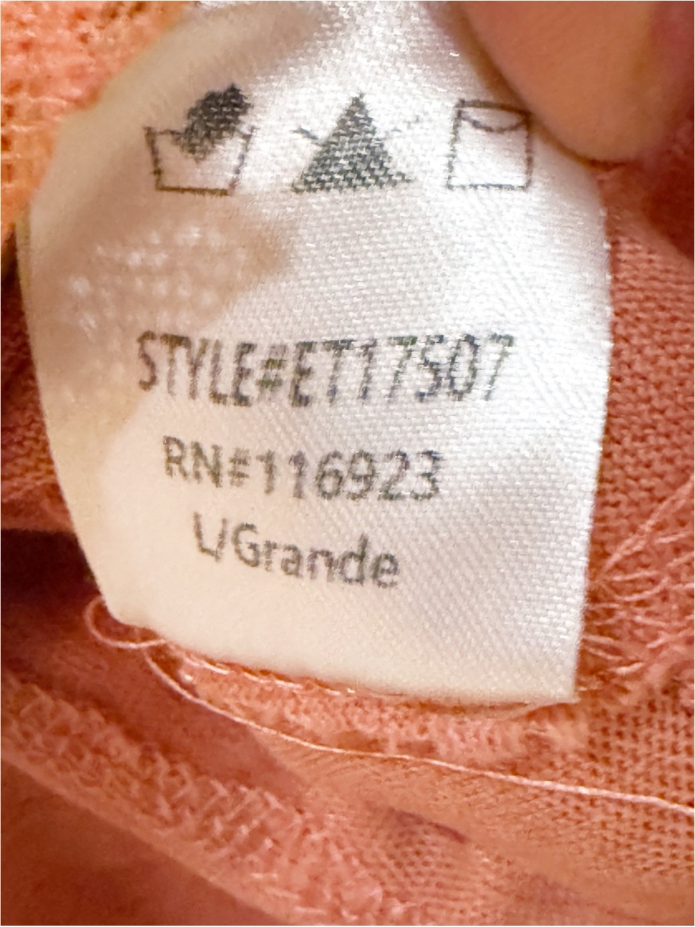 Easel Rust Orange Lace Trim Long Sleeve Top Size L - Picture 8 of 8